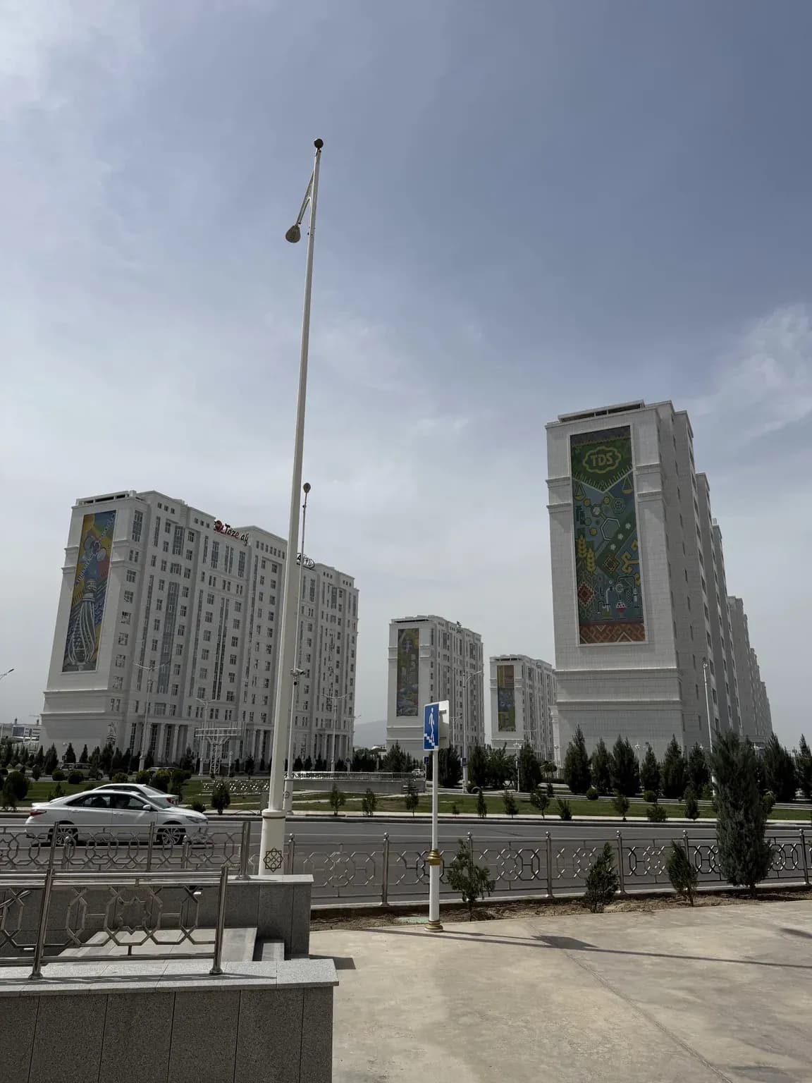 Vista de Ashgabat durante la travesía