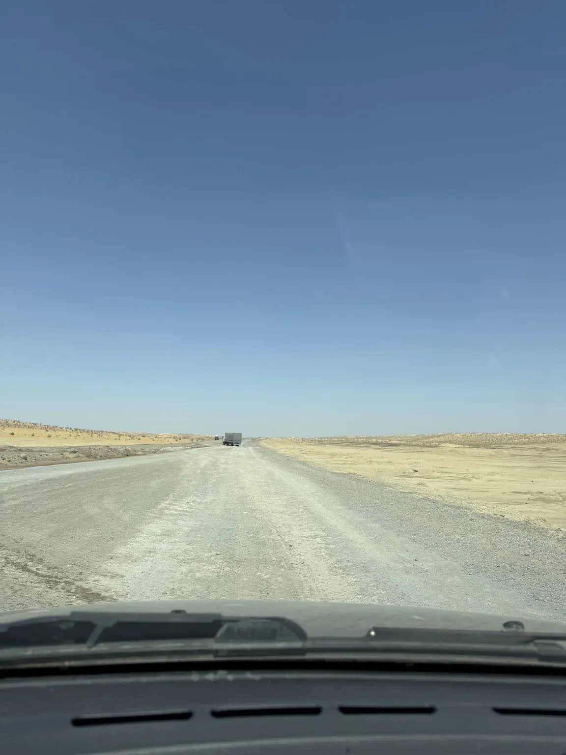 La carretera hacia el norte de Turkmenistán