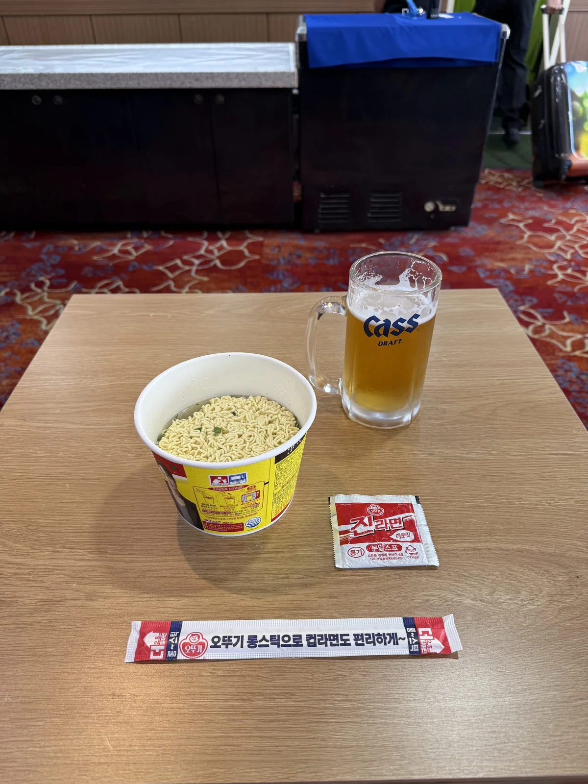 A meal on the day of departure from Vladivostok
