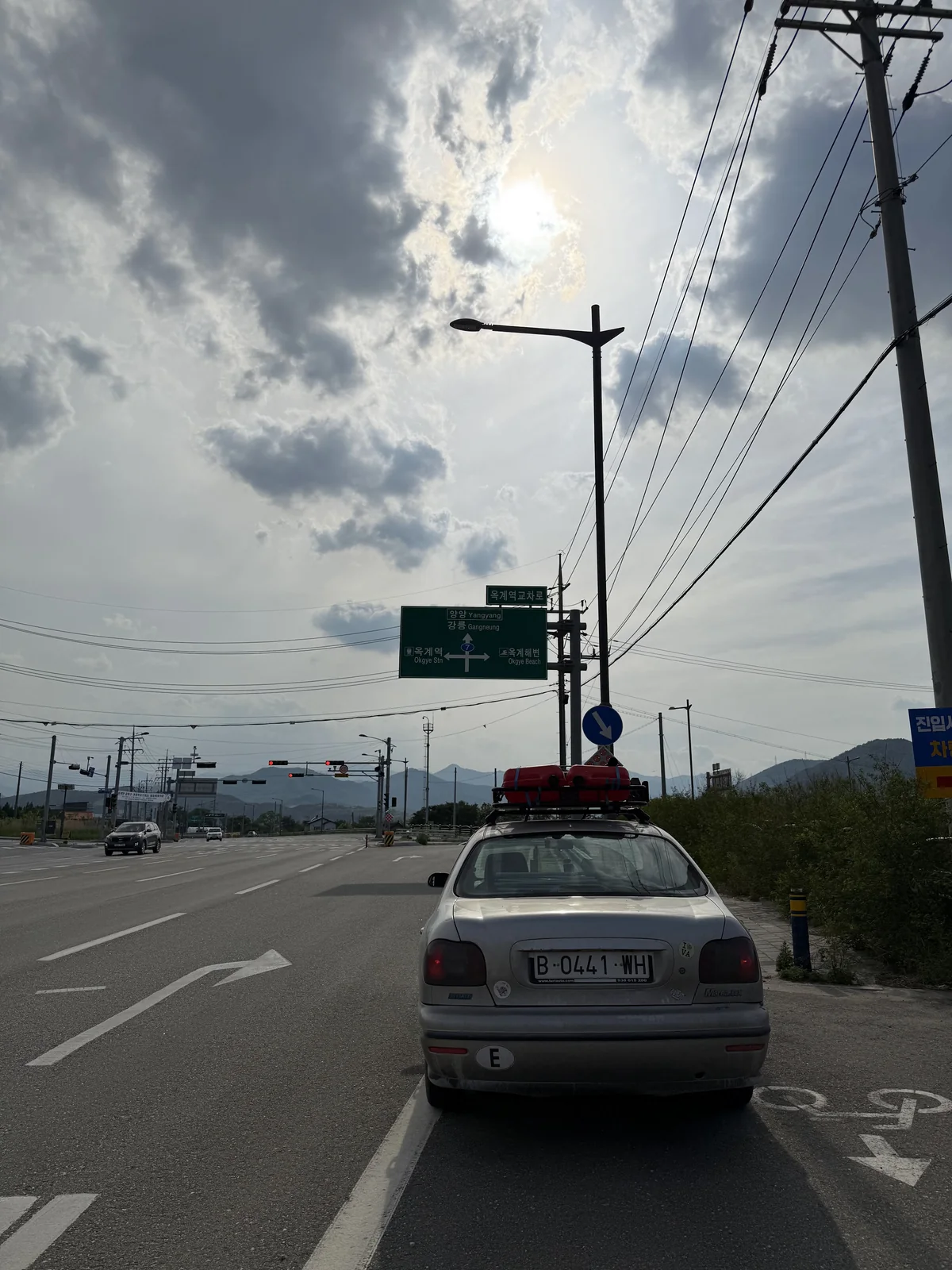 Early stages of the drive through South Korea