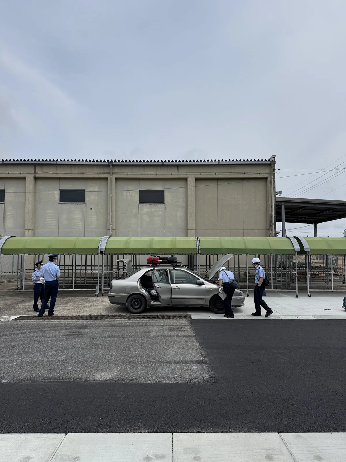 The car in the port area at Sakaiminato